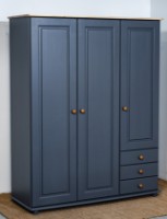 Dulap MobiCasa Dumbo 3 141x52x183 Graphit/Antic imaginea #2 — magazin online Desire.md