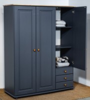 Dulap MobiCasa Dumbo 3 141x52x183 Graphit/Antic imaginea #4 — magazin online Desire.md