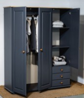 Dulap MobiCasa Dumbo 3 141x52x183 Graphit/Antic imaginea #7 — magazin online Desire.md