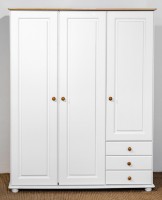 Dulap MobiCasa Dumbo 3 141x52x183 White/Antic imaginea #1 — magazin online Desire.md