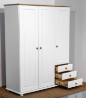 Dulap MobiCasa Dumbo 3 141x52x183 White/Antic imaginea #2 — magazin online Desire.md