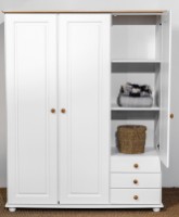 Dulap MobiCasa Dumbo 3 141x52x183 White/Antic imaginea #3 — magazin online Desire.md