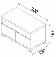 Тумба под ТВ Ambianta Duet TV 0.8m Bardolino-Gri фото №2 — интернет-магазин Desire.md