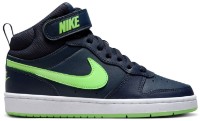 Ботинки детские Nike Court Borough Mid 2 Gs Dark Obsidian/White/Lime Blast, s.39 фото №3 — интернет-магазин Desire.md