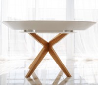 Masă pentru bucătărie Deco Nova Furnir Italian White+Wood Oak Legs imaginea #8 — magazin online Desire.md