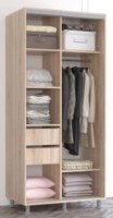 Шкаф-купе Mobildor-Lux Aron 100x220 Oak Sonoma/White (aron458) K фото №2 — интернет-магазин Desire.md