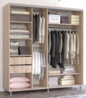 Шкаф-купе Mobildor-Lux Aron 200x220 Oak Sonoma/White (aron1517) K фото №2 — интернет-магазин Desire.md