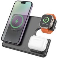 Зарядное устройство Hoco CQ1 Geek Folding 3-in-1 Black фото №2 — интернет-магазин Desire.md