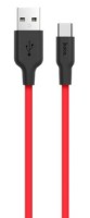 Cablu USB Hoco X21 Silicone TypeC 1m Black/Red