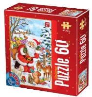 Puzzle D-Toys 60 Santa Claus with toys and animals (075581-03) imaginea #1 — magazin online Desire.md