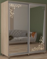 Dulap cu uşi glisante Mobildor-Lux Aron 200x240 Oak Sonoma+Picture (aron2177)