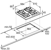 Газовая панель Fabiano FHG 8244 VGHT Titanium Glass фото №4 — интернет-магазин Desire.md
