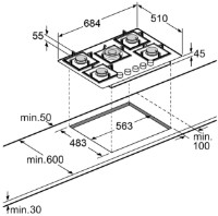 Газовая панель Fabiano FHG 8255 VGHT Cream Glass фото №4 — интернет-магазин Desire.md