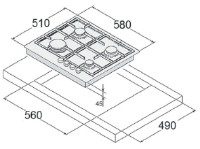 Газовая панель Fabiano FHGR 3344 GHT Ivory фото №2 — интернет-магазин Desire.md