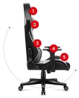 Scaun de birou Huzaro Force 7.6 Grey imaginea #5 — magazin online Desire.md