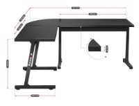 Masa gaming Huzaro Hero 6.0 Black imaginea #7 — magazin online Desire.md