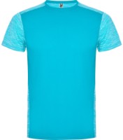 Мужская футболка Roly Zolder 6653 Turquoise/Heather Turquoise XL