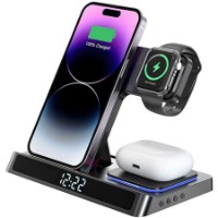 Încărcător WiWU Wi-W006 5 in1 Wireless Charger Black imaginea #2 — magazin online Desire.md