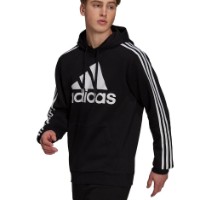 Hanorac pentru bărbați Adidas Hoodie Box Logo 3S Fleece Black/White, s.XL imaginea #3 — magazin online Desire.md
