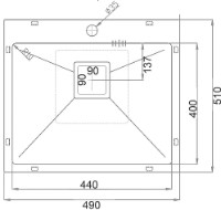 Chiuvetă de bucătărie Fabiano TOP 49 Nano Graphite imaginea #2 — magazin online Desire.md