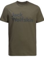 Tricou bărbătesc Jack Wolfskin Essential Logo T M Island Moss L imaginea #1 — magazin online Desire.md