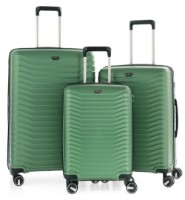 Комплект чемоданов CCS 5235 Set Metalic Green фото №1 — интернет-магазин Desire.md
