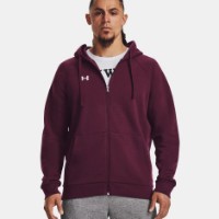 Мужская толстовка Under Armour Rival Fleece FZ Hoodie Darkred L фото №3 — интернет-магазин Desire.md