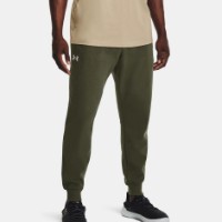 Pantaloni spotivi pentru bărbați Under Armour Rival Fleece Joggers Marine Od Green/White, s.L imaginea #3 — magazin online Desire.md
