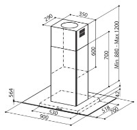 Вытяжка Faber Glasy Isola/SP EV8 X/V A90 фото №2 — интернет-магазин Desire.md