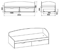 Pat copii Компанит 90+2С Atelie Deschis imaginea #2 — magazin online Desire.md