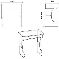 Детская парта Компанит Малыш Дуб Сонома фото №2 — интернет-магазин Desire.md