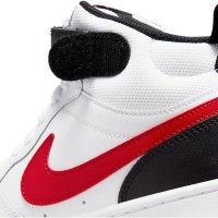 Ботинки детские Nike Court Borough Mid 2 Gs White/Black/University Red, s.37.5 фото №8 — интернет-магазин Desire.md