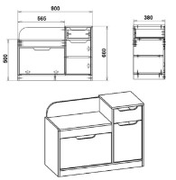 Rafturi pentru pantofi Компанит ТО-12 Atelie Deschis imaginea #2 — magazin online Desire.md