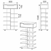 Rafturi pentru pantofi Компанит ТО-15 Stejar Sonoma imaginea #2 — magazin online Desire.md