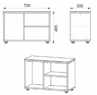 Обувница Компанит ТО-18 Дуб Сонома фото №2 — интернет-магазин Desire.md