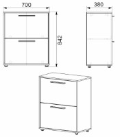 Обувница Компанит ТО-19 Ателье Светлый фото №2 — интернет-магазин Desire.md