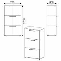 Обувница Компанит ТО-20 Дуб Сонома фото №2 — интернет-магазин Desire.md