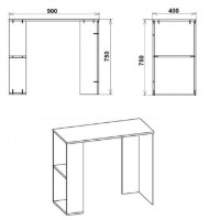 Письменный стол Компанит Юниор-2 Дуб Сонома фото №2 — интернет-магазин Desire.md