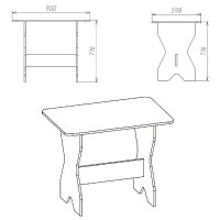 Обеденный стол Компанит КС-1 Ателье Светлый фото №2 — интернет-магазин Desire.md