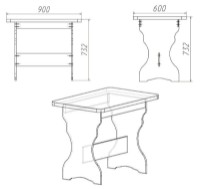 Обеденный стол Компанит КС-2 Ателье Светлый фото №2 — интернет-магазин Desire.md