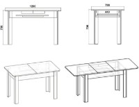 Обеденный стол Компанит КС-5 Ателье Светлый фото №2 — интернет-магазин Desire.md