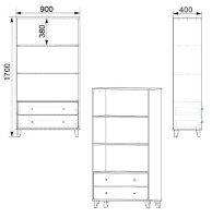 Стеллаж Компанит КШ- 26 Дуб Сонома фото №2 — интернет-магазин Desire.md