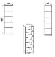 Стеллаж Компанит КШ-1 Дуб Сонома фото №2 — интернет-магазин Desire.md