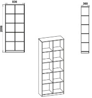 Стеллаж Компанит КШ-2 Ателье Светлый фото №2 — интернет-магазин Desire.md