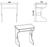 Письменный стол Компанит Малыш Нимфея Альба фото №2 — интернет-магазин Desire.md