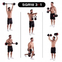 Набор штанга + гантели HMS 3in1 SGR18 фото №2 — интернет-магазин Desire.md