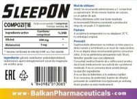 Пищевая добавка Balkan Pharmaceuticals SleepON 30cap фото №2 — интернет-магазин Desire.md