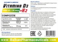Vitamine Balkan Pharmaceuticals Vitamin D3 + K2 30cap imaginea #2 — magazin online Desire.md