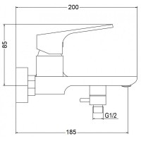 Смеситель для ванны Fabiano Logic 17401 Back фото №2 — интернет-магазин Desire.md