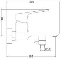 Смеситель для ванны Fabiano Logic 17403 Chrome фото №2 — интернет-магазин Desire.md